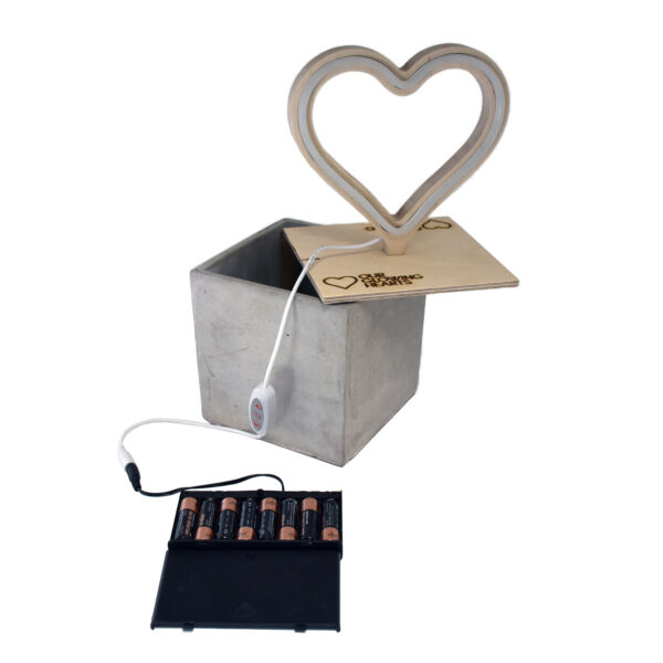 Double Sided Heart - Warm White